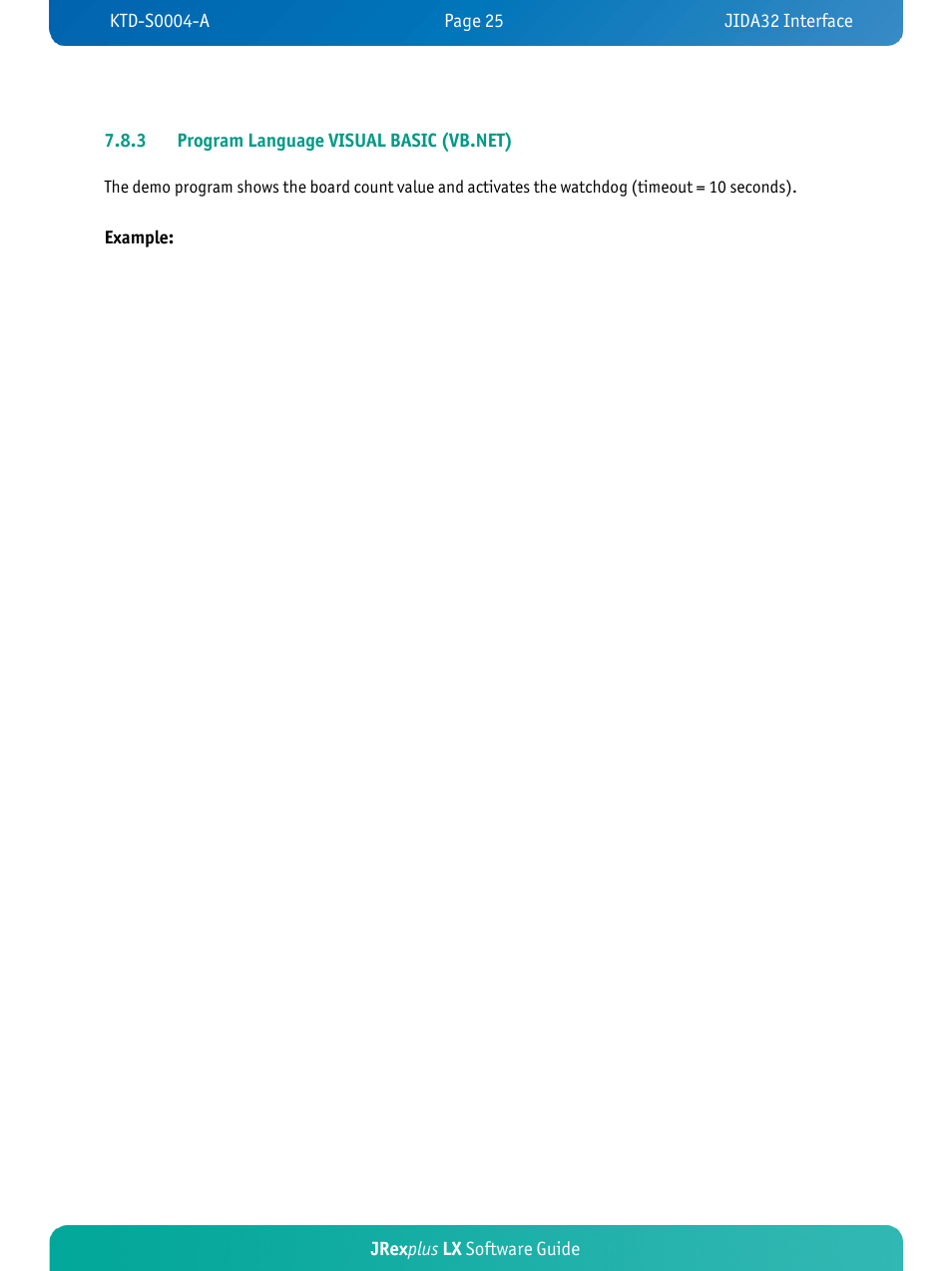 Example | Kontron JRexplus-LX User Manual | Page 28 / 35