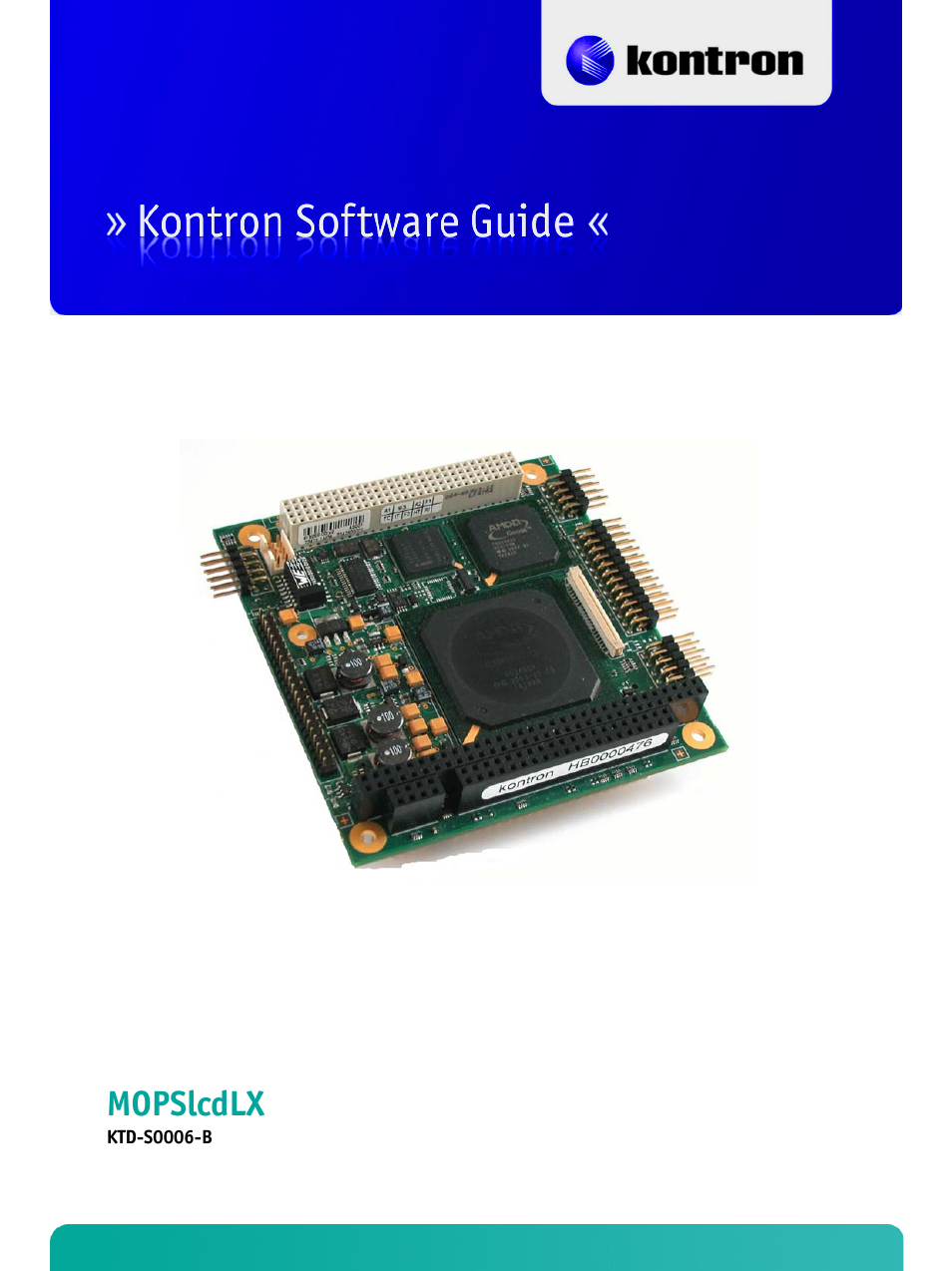 Kontron MOPSlcdLX User Manual | 31 pages