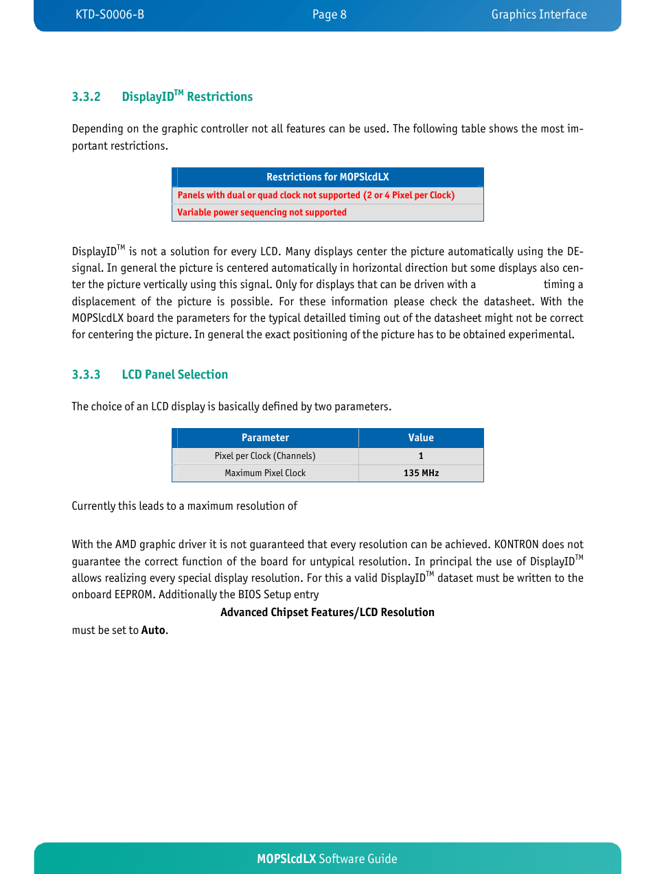 Kontron MOPSlcdLX User Manual | Page 11 / 31