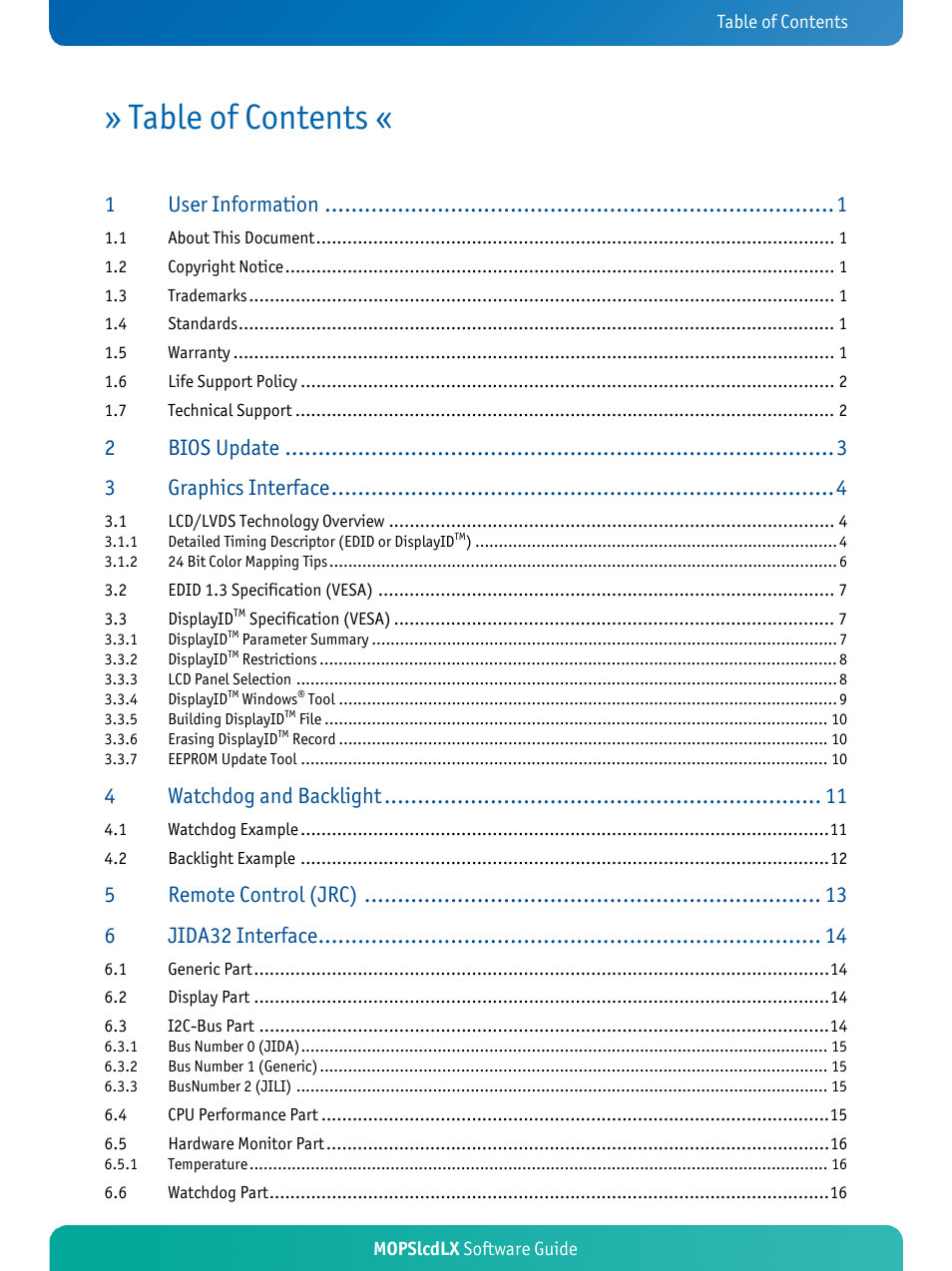 Kontron MOPSlcdLX User Manual | Page 2 / 31