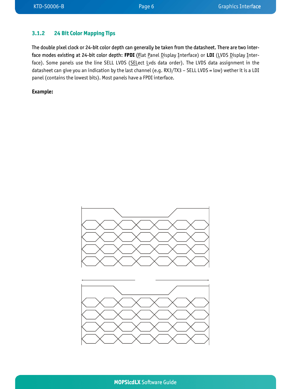 Fpdi ldi, Mopslcdlx software guide ace, Example | Kontron MOPSlcdLX User Manual | Page 9 / 31