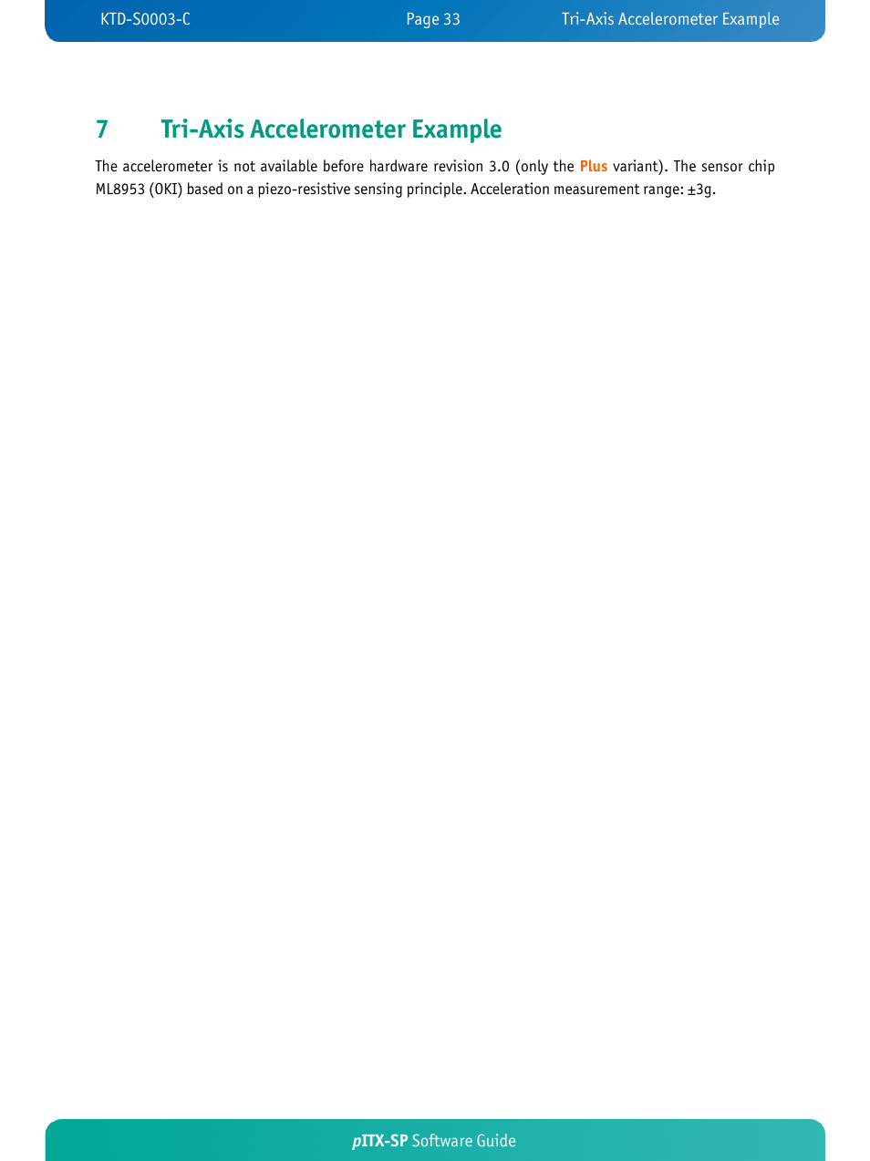 7tri-axis accelerometer example, Pitx-sp software guide | Kontron pITX-SP User Manual | Page 37 / 59
