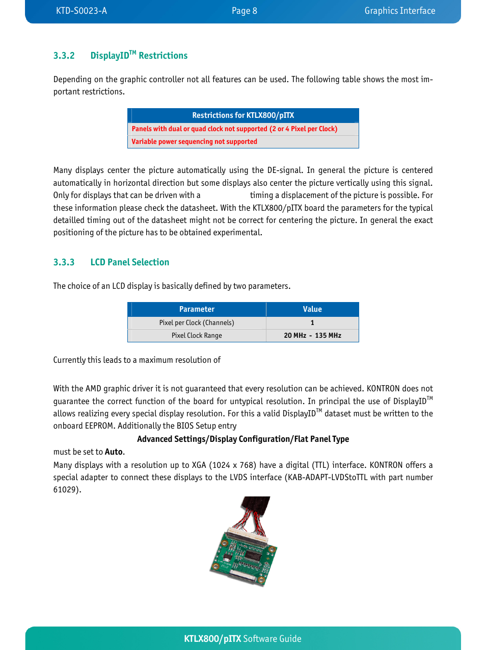 Kontron KTLX800-pITX User Manual | Page 11 / 37