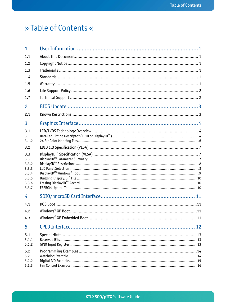 Kontron KTLX800-pITX User Manual | Page 2 / 37