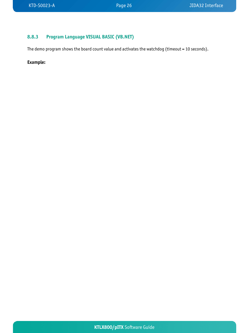 Example | Kontron KTLX800-pITX User Manual | Page 29 / 37