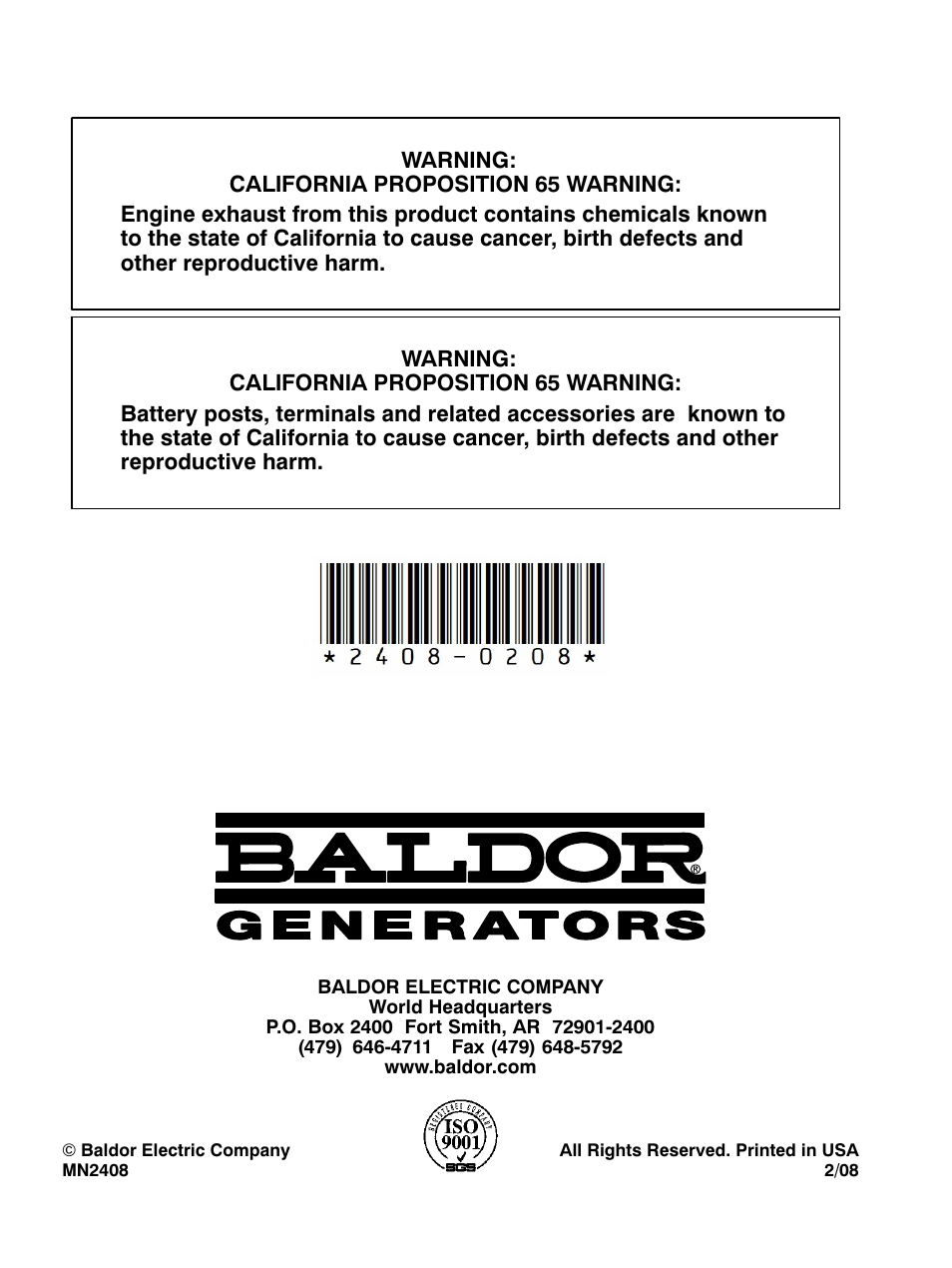 Baldor GLC40 User Manual | Page 114 / 114