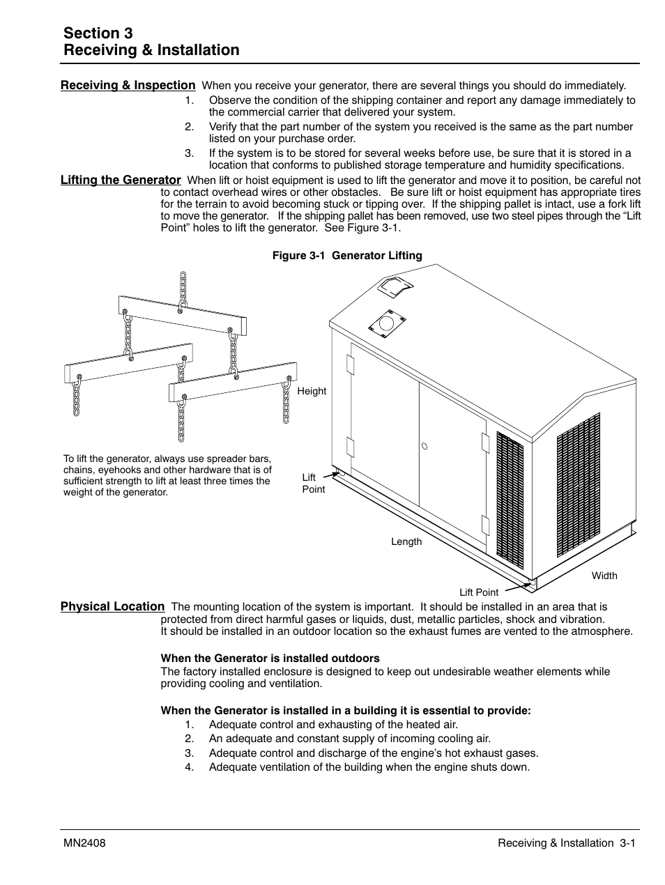 3 receiving & installation | Baldor GLC40 User Manual | Page 25 / 114