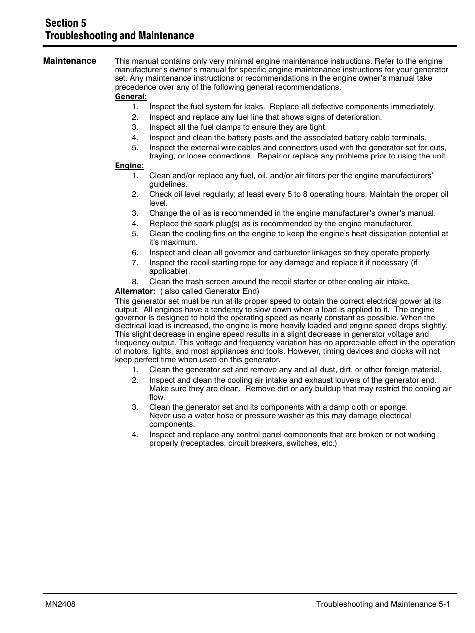 5 troubleshooting and maintenance | Baldor GLC40 User Manual | Page 75 / 114