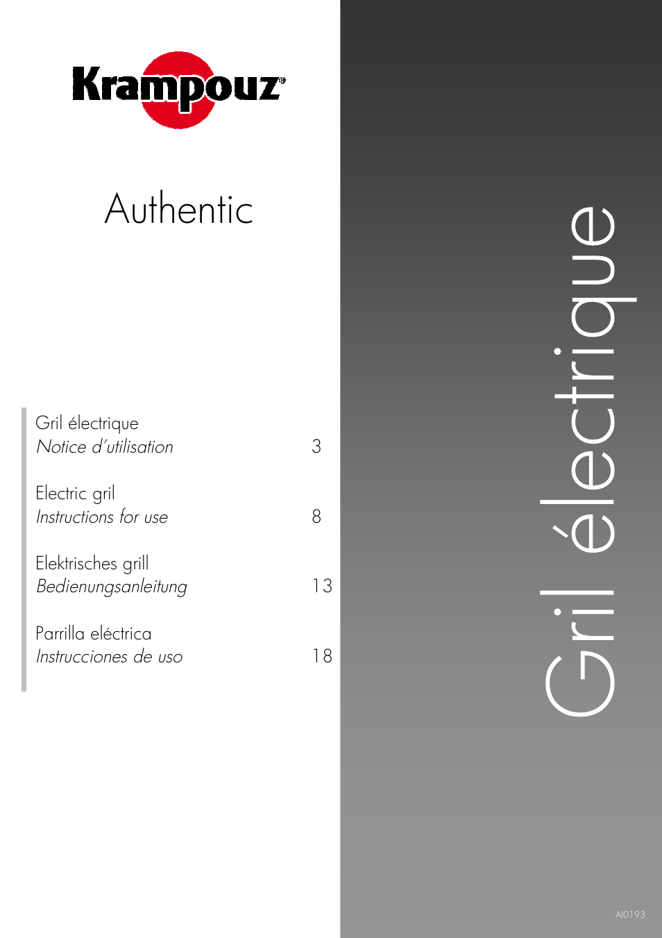 Krampouz Authentic User Manual | 20 pages