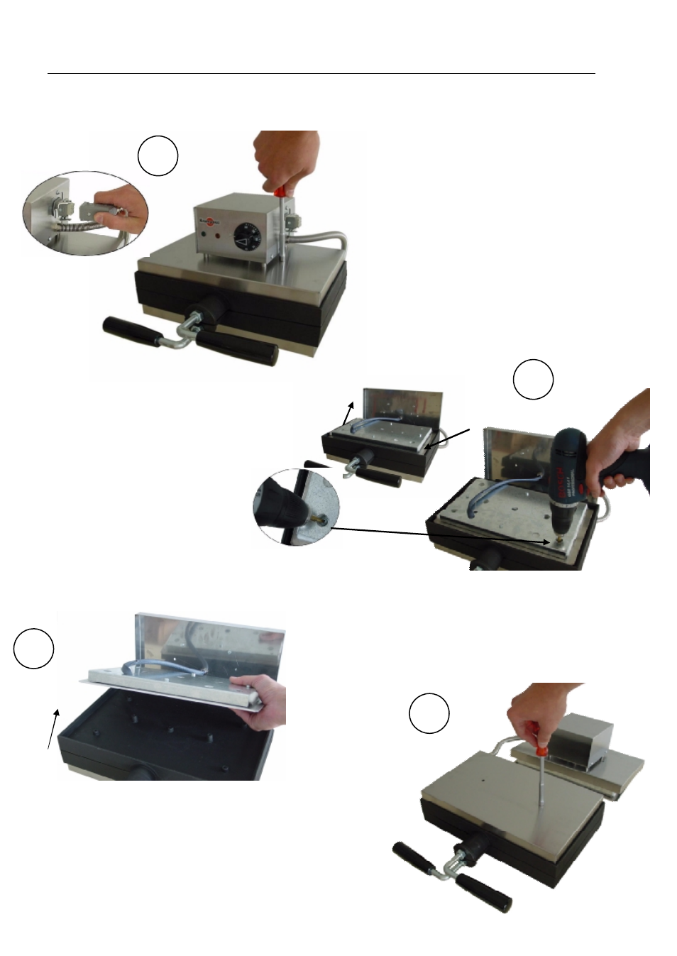 Démontage des fers / dismantling of the irons | Krampouz Waffle maker CE User Manual | Page 6 / 32