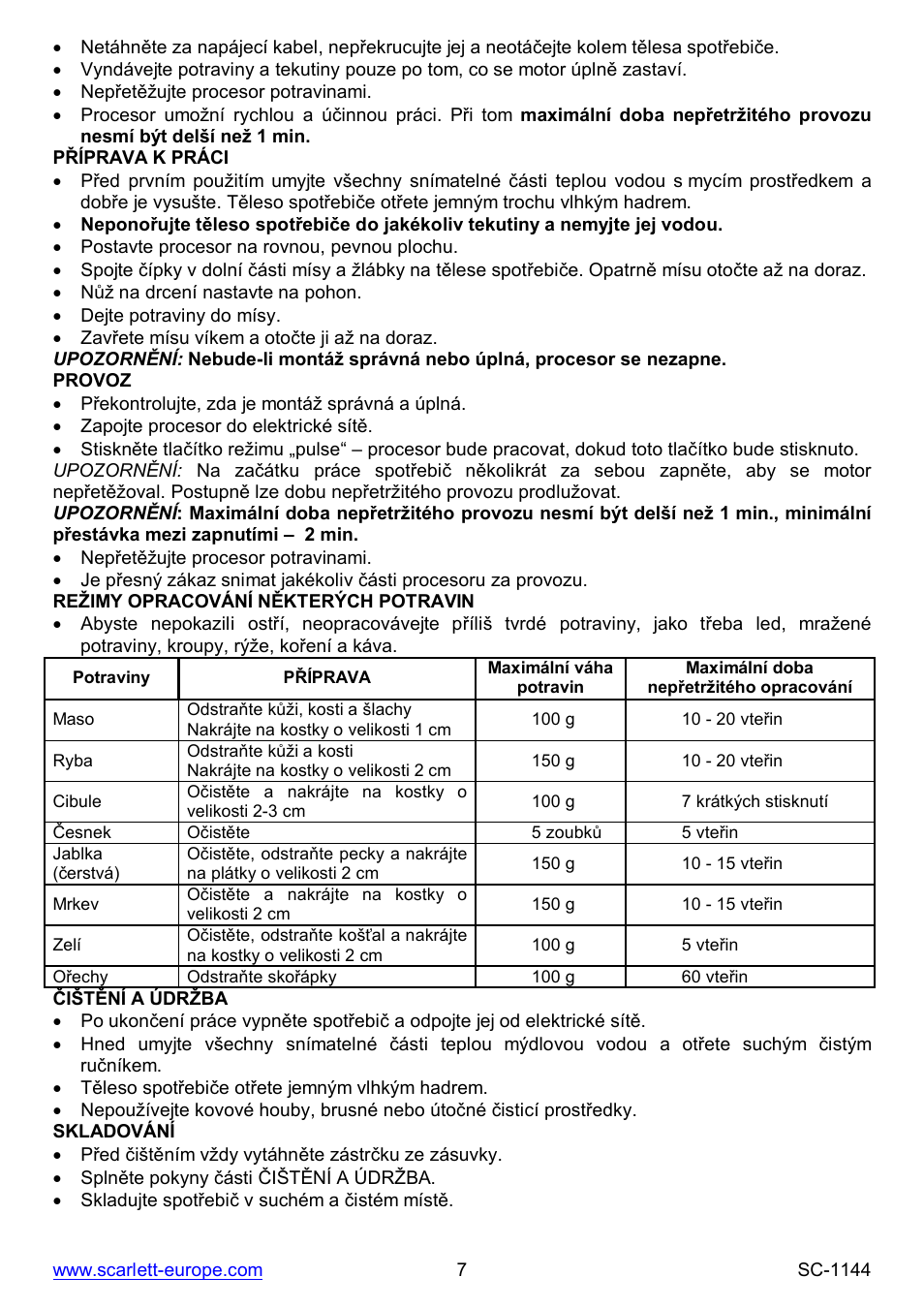 Scarlett SC-1144 User Manual | Page 7 / 24