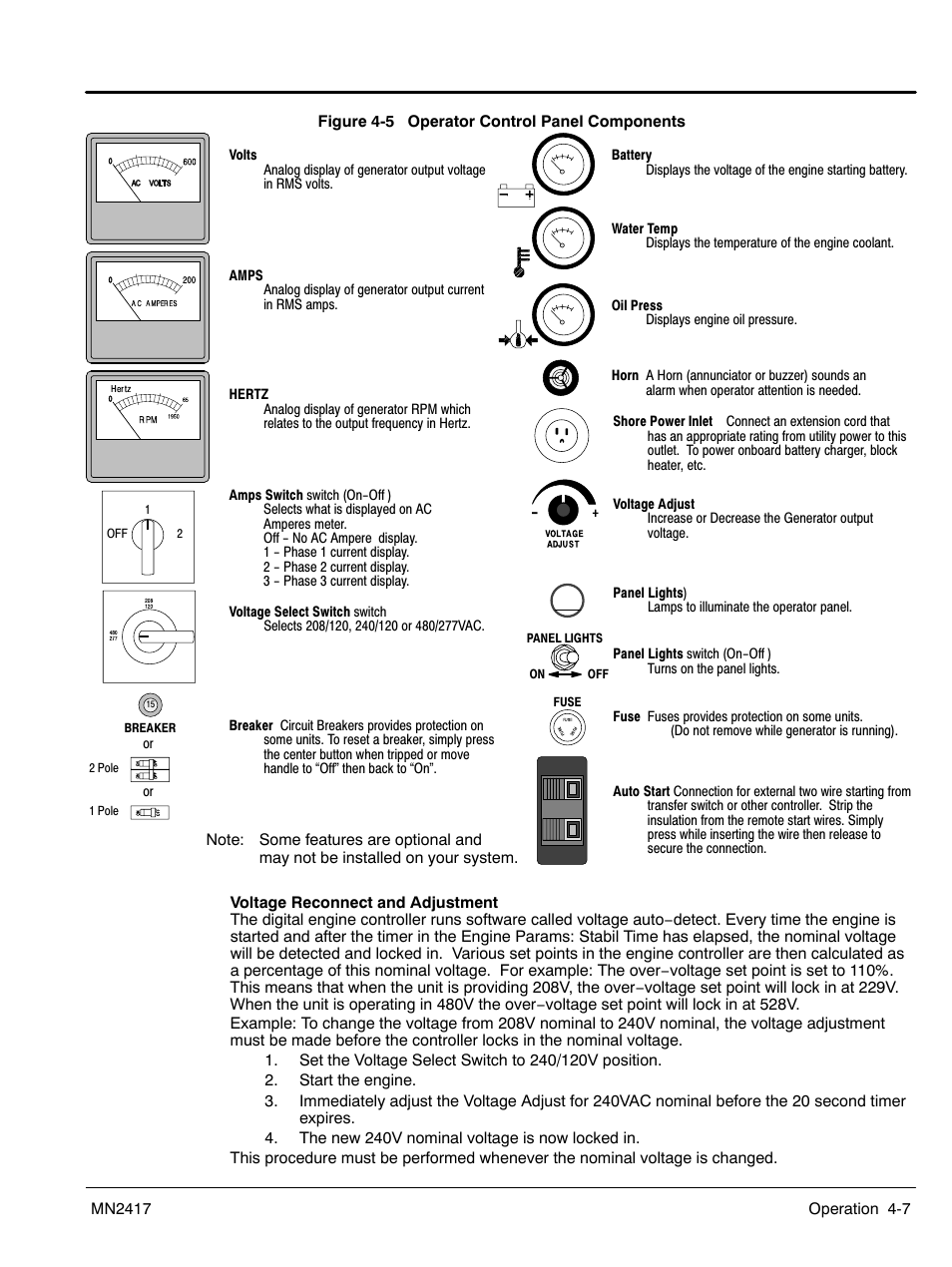 Oltage adjust (figure 4-5) for proper | Baldor TS250 User Manual | Page 29 / 88