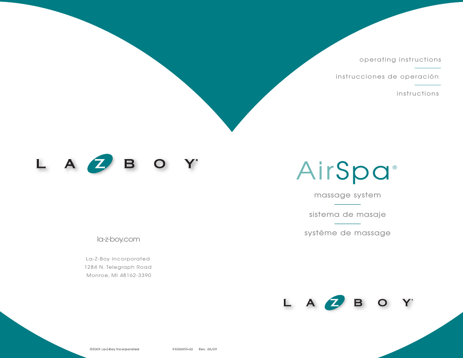 La-Z-Boy AirSpa Massage System User Manual | 22 pages