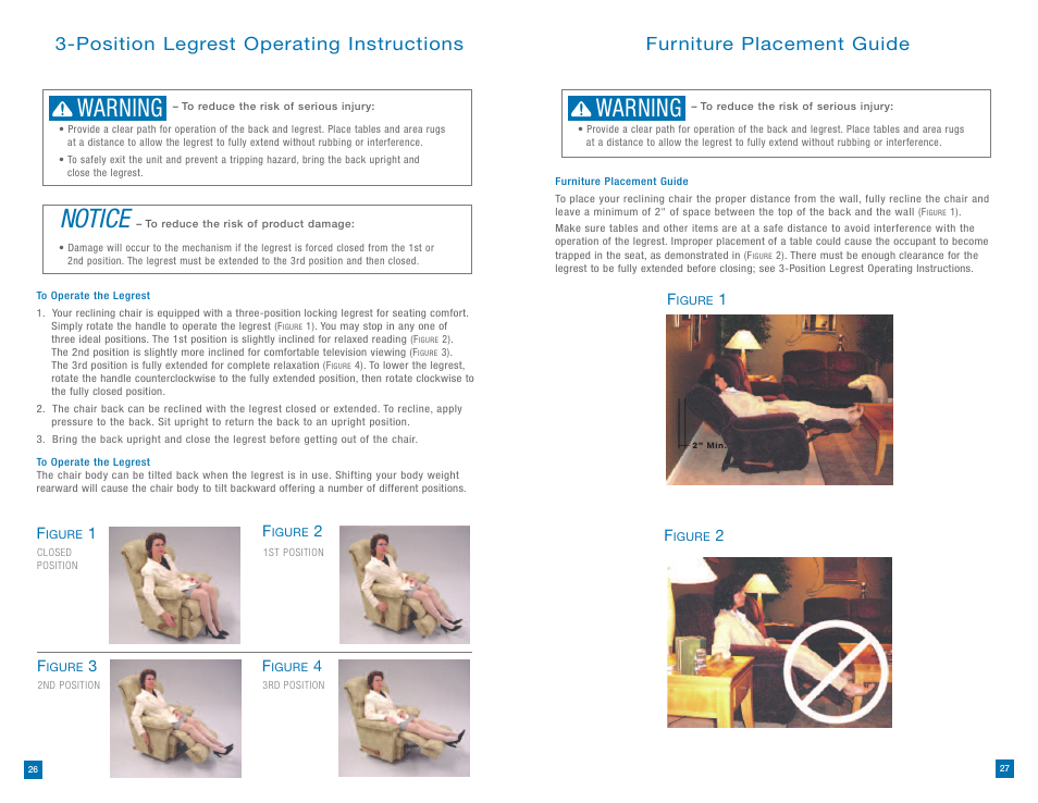 Notice, Warning | La-Z-Boy La-Z-Touch Massage System 11/27/2011-01/01/2013 User Manual | Page 14 / 40