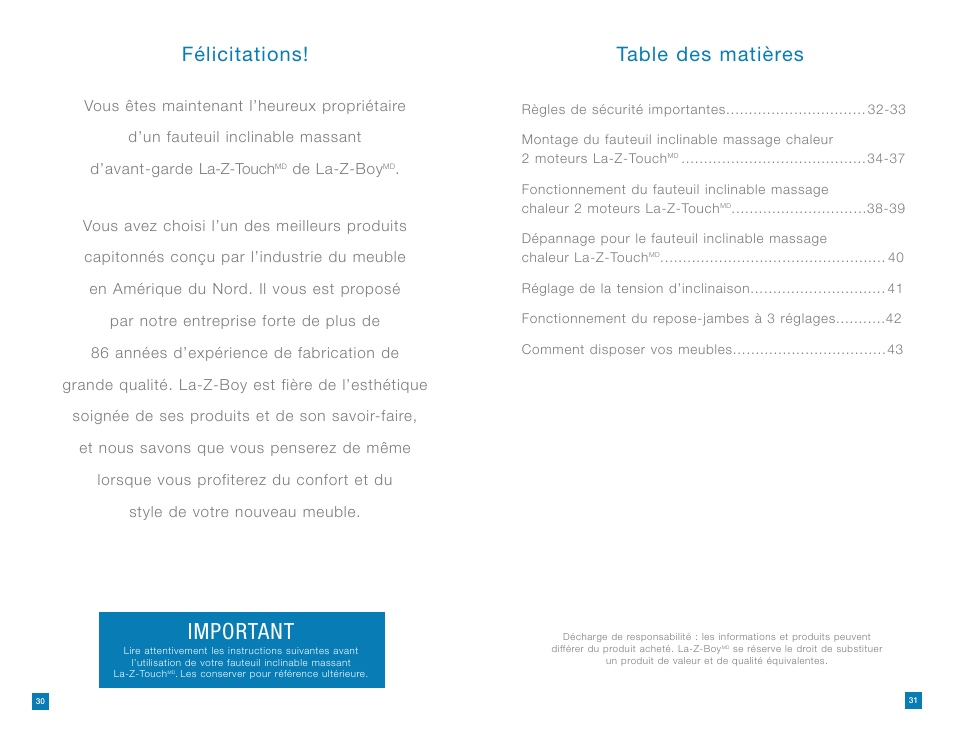 La-Z-Boy La-Z-Touch Massage System after 08/11/2014 User Manual | Page 16 / 22