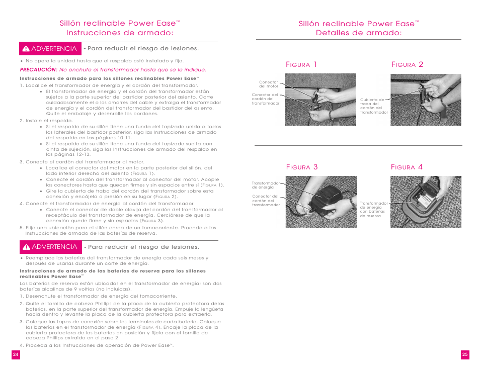 Sillón reclinable power ease, Detalles de armado: f, Instrucciones de armado | La-Z-Boy Power Recliner User Manual | Page 13 / 28