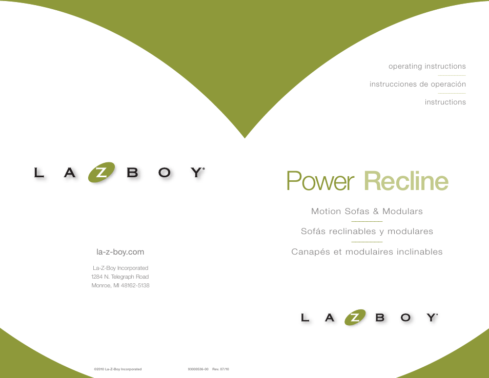 La-Z-Boy Power Recline prior to 11/28/2011 User Manual | 28 pages