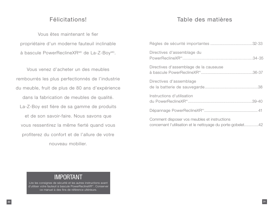 La-Z-Boy PowerReclineXR 12/31/2012-08/10/2014 User Manual | Page 16 / 22