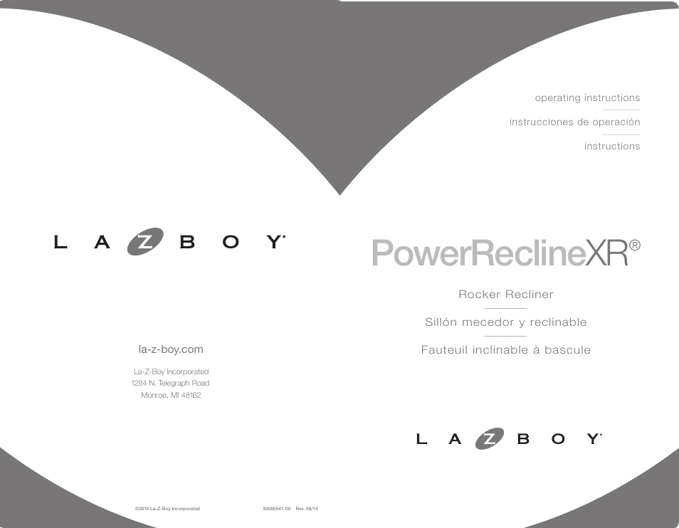 La-Z-Boy PowerReclineXR 08/11/2014-01/18/2015 User Manual | 31 pages