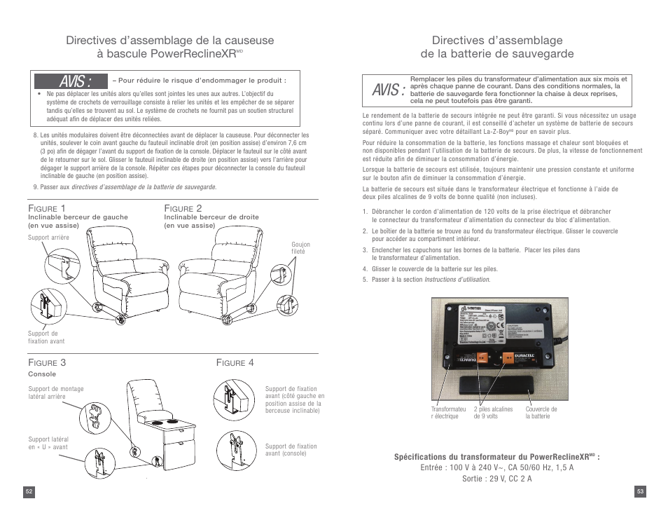 Avis | La-Z-Boy PowerReclineXR 08/11/2014-01/18/2015 User Manual | Page 27 / 31