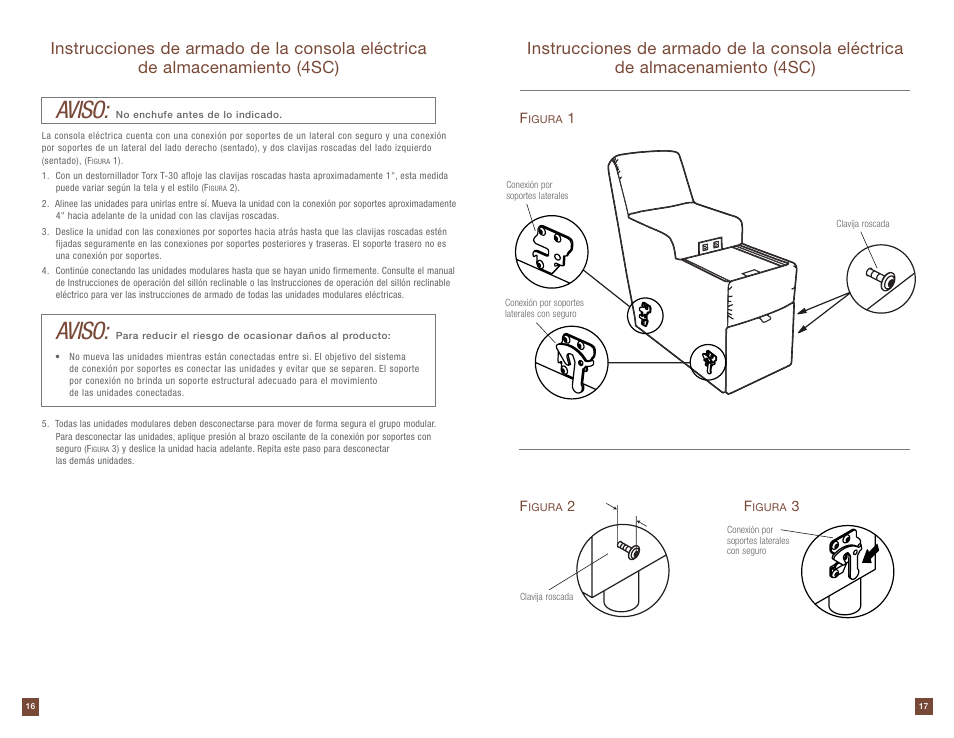 Aviso | La-Z-Boy Power Storage Console prior to 12/31/2012 User Manual | Page 9 / 16
