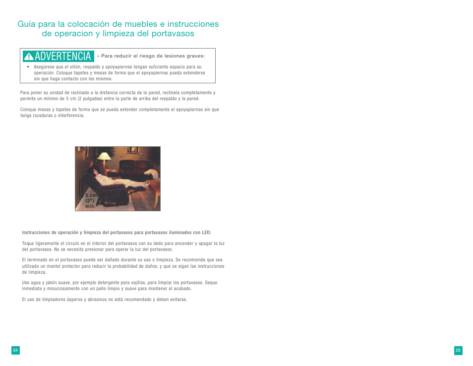 Advertencia | La-Z-Boy PowerReclineXR Plus User Manual | Page 13 / 19