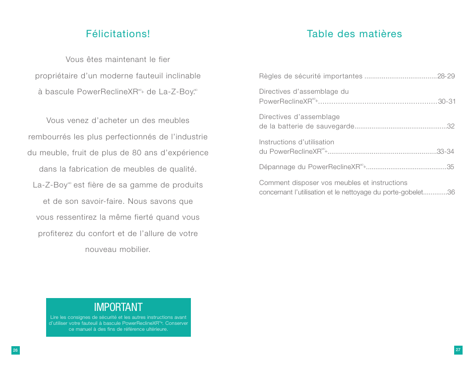La-Z-Boy PowerReclineXR Plus User Manual | Page 14 / 19