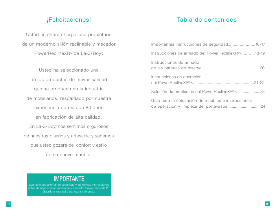 La-Z-Boy PowerReclineXR Plus User Manual | Page 8 / 19