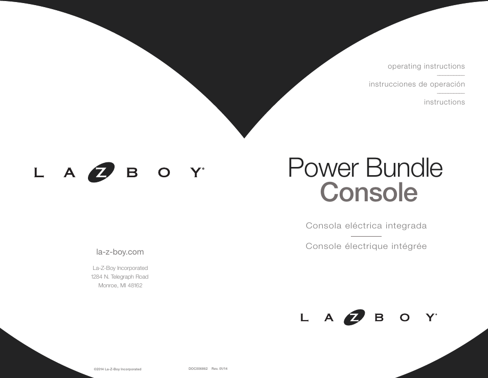 La-Z-Boy Power Bundle Console User Manual | 16 pages