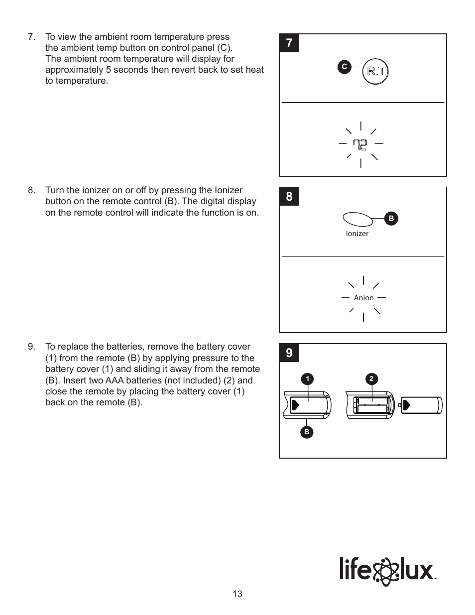 Lifelux Lifesmart LS19-IQH-MW User Manual | Page 13 / 16
