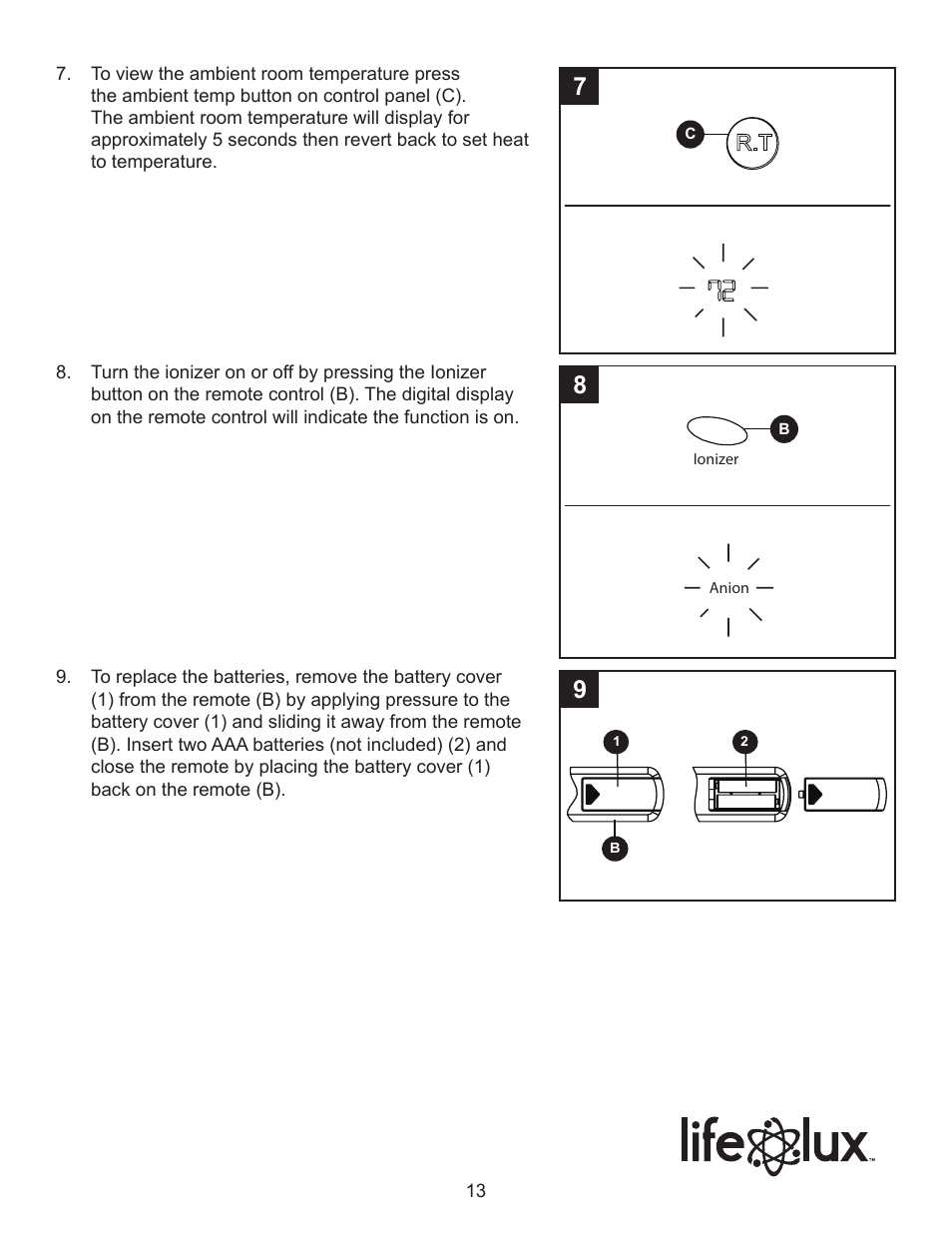 Lifelux Lifesmart LS31-IQT-MW User Manual | Page 13 / 16
