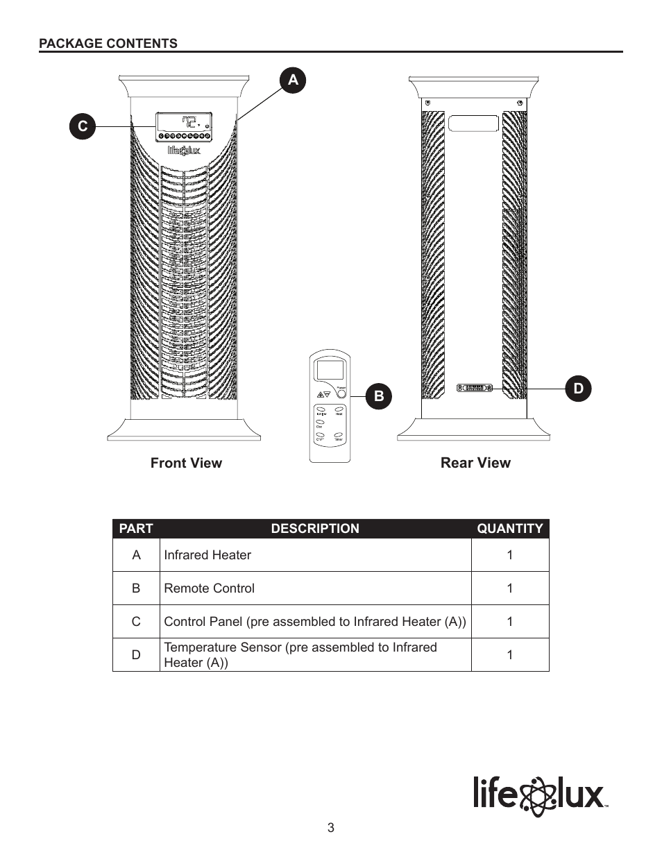 Lifelux Lifesmart LS31-IQT-MW User Manual | Page 3 / 16