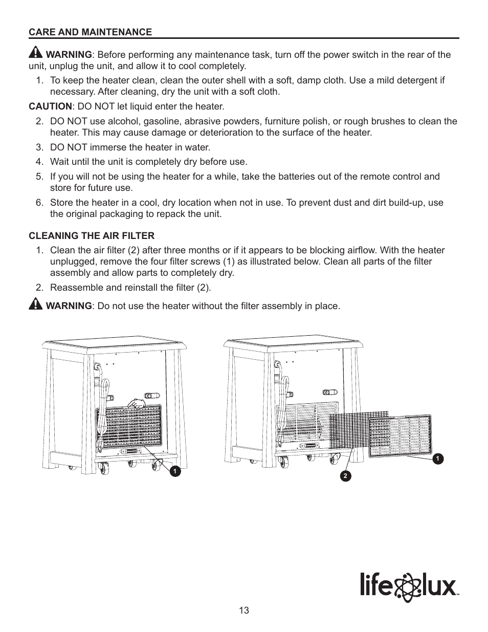 Lifelux Lifesmart LS-8WIQH-DB User Manual | Page 13 / 15