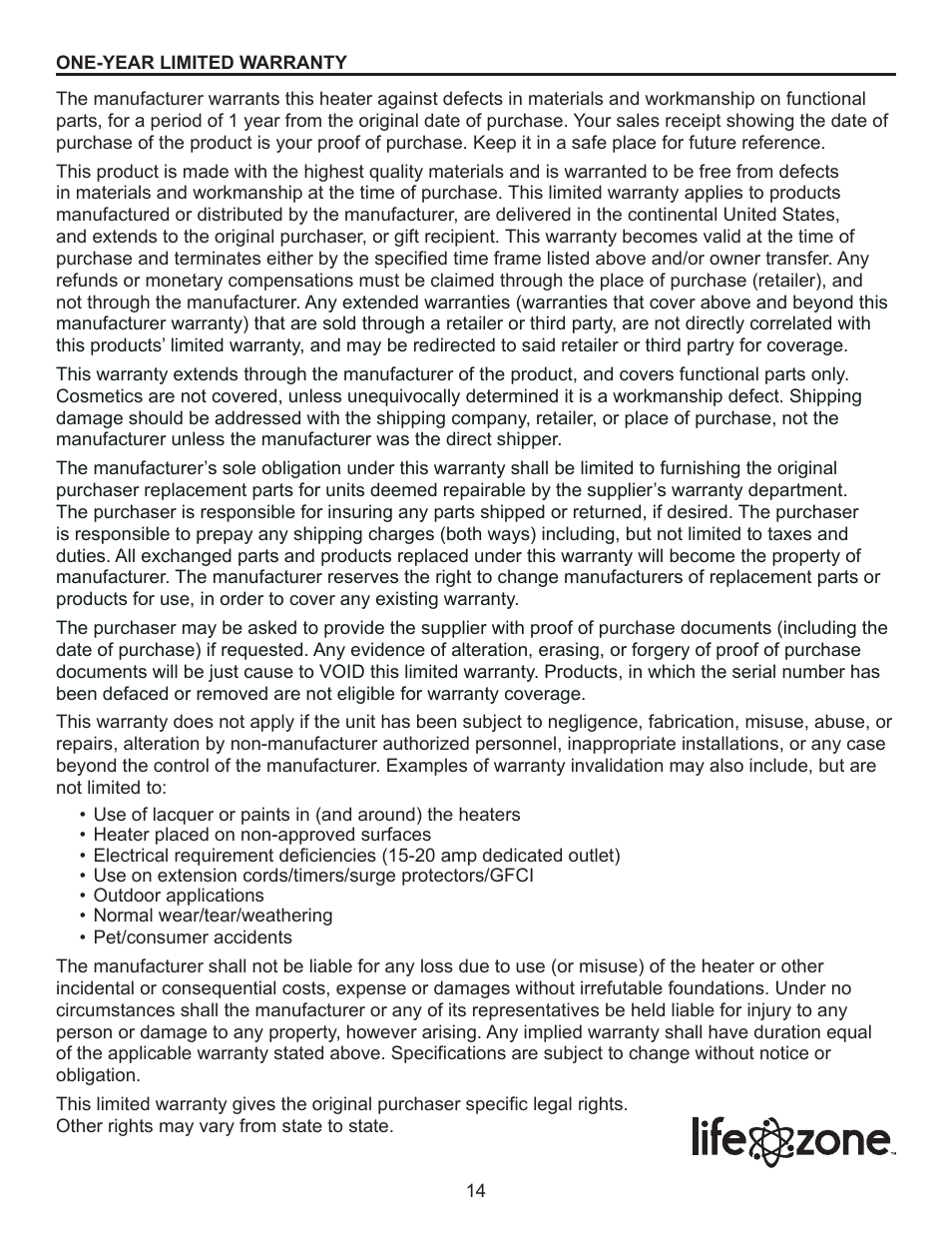Lifesmart SGH-6DMIQH-X User Manual | Page 14 / 15
