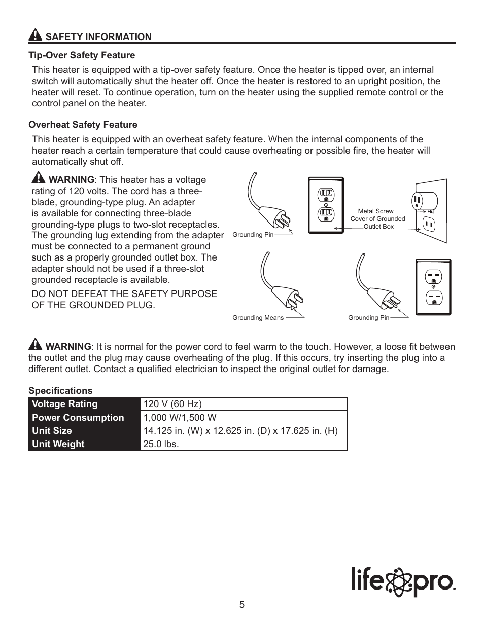 Lifesmart LS1000HH User Manual | Page 5 / 15