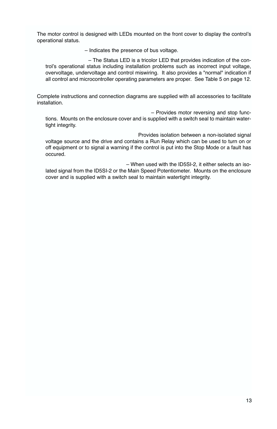 Baldor Series 5 Inverter IP-65 User Manual | Page 15 / 16