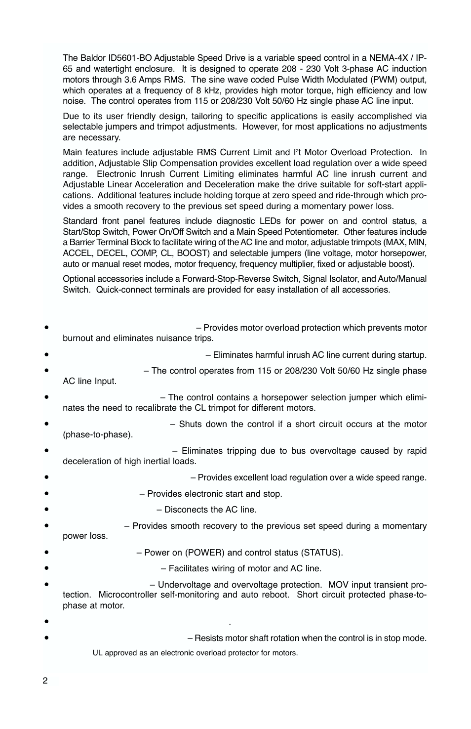 Baldor Series 5 Inverter IP-65 User Manual | Page 4 / 16