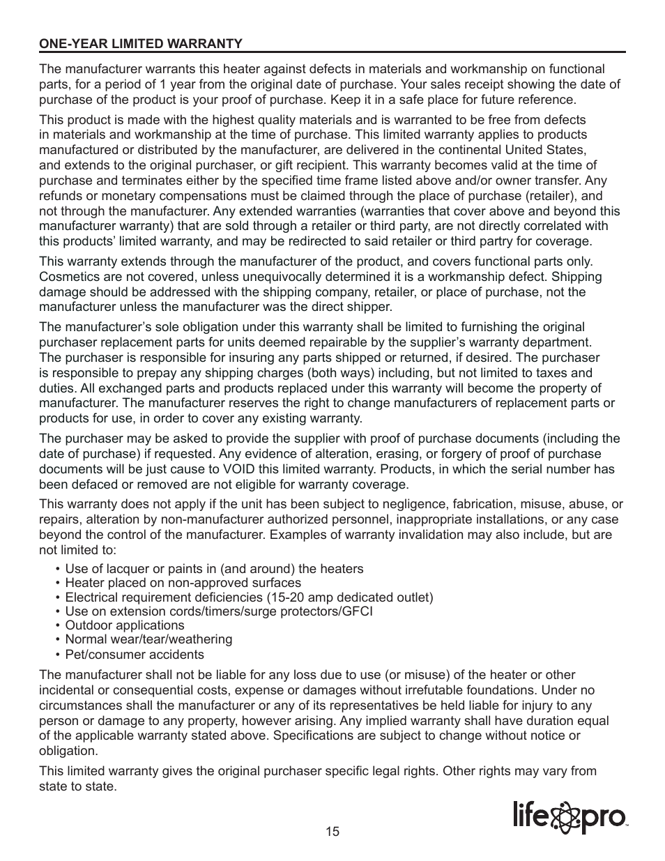 Lifesmart LS-3ECO User Manual | Page 15 / 16