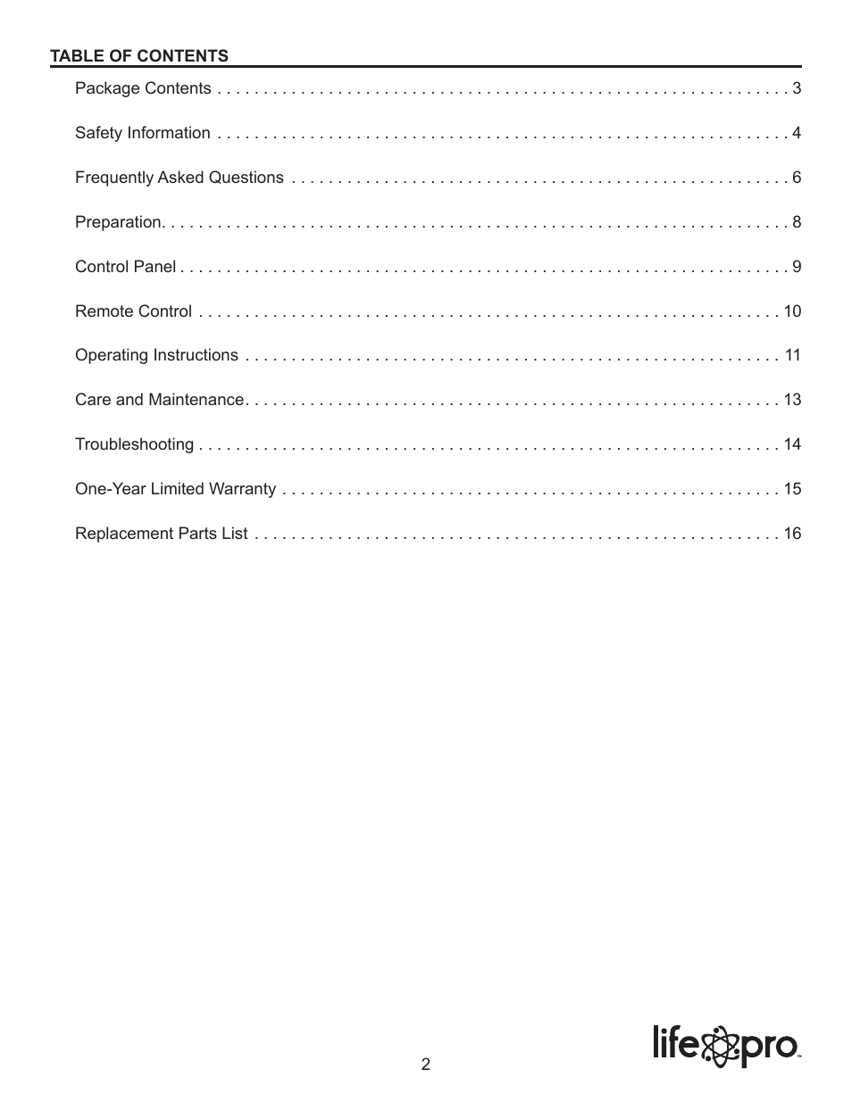 Lifesmart LS-3ECO User Manual | Page 2 / 16