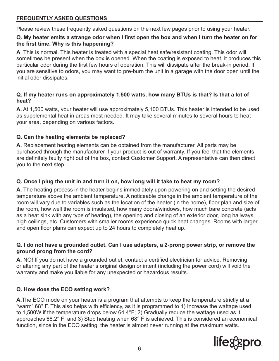 Lifesmart LS-3ECO User Manual | Page 6 / 16