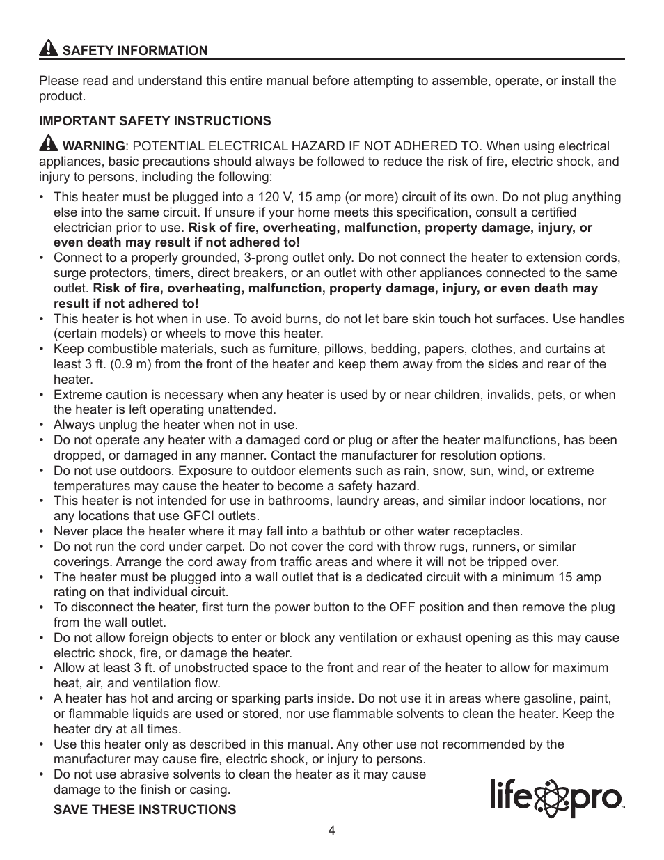 Lifesmart LS-8WQH-DLX13B User Manual | Page 4 / 15