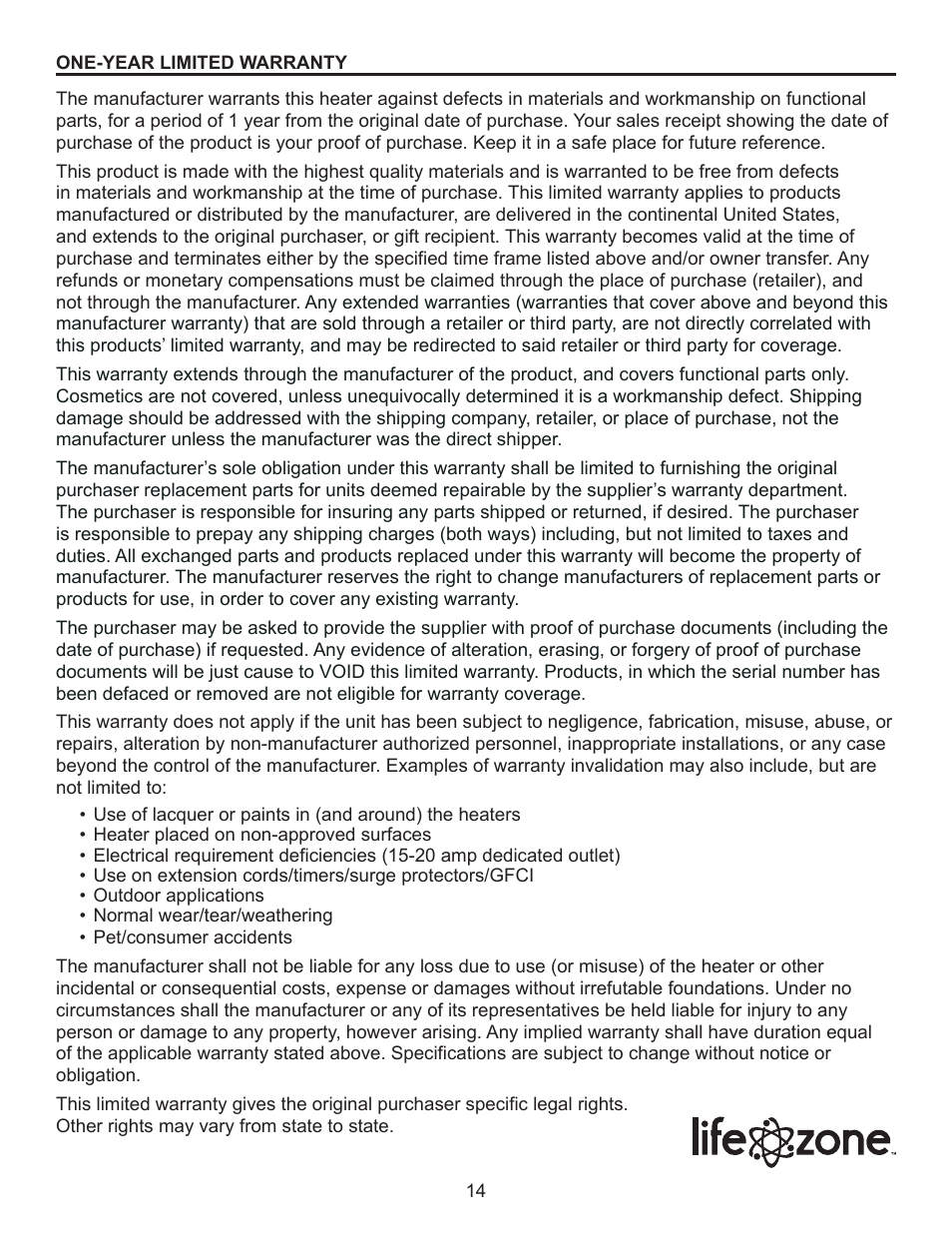 Lifesmart LS2001FRP-WD User Manual | Page 14 / 15