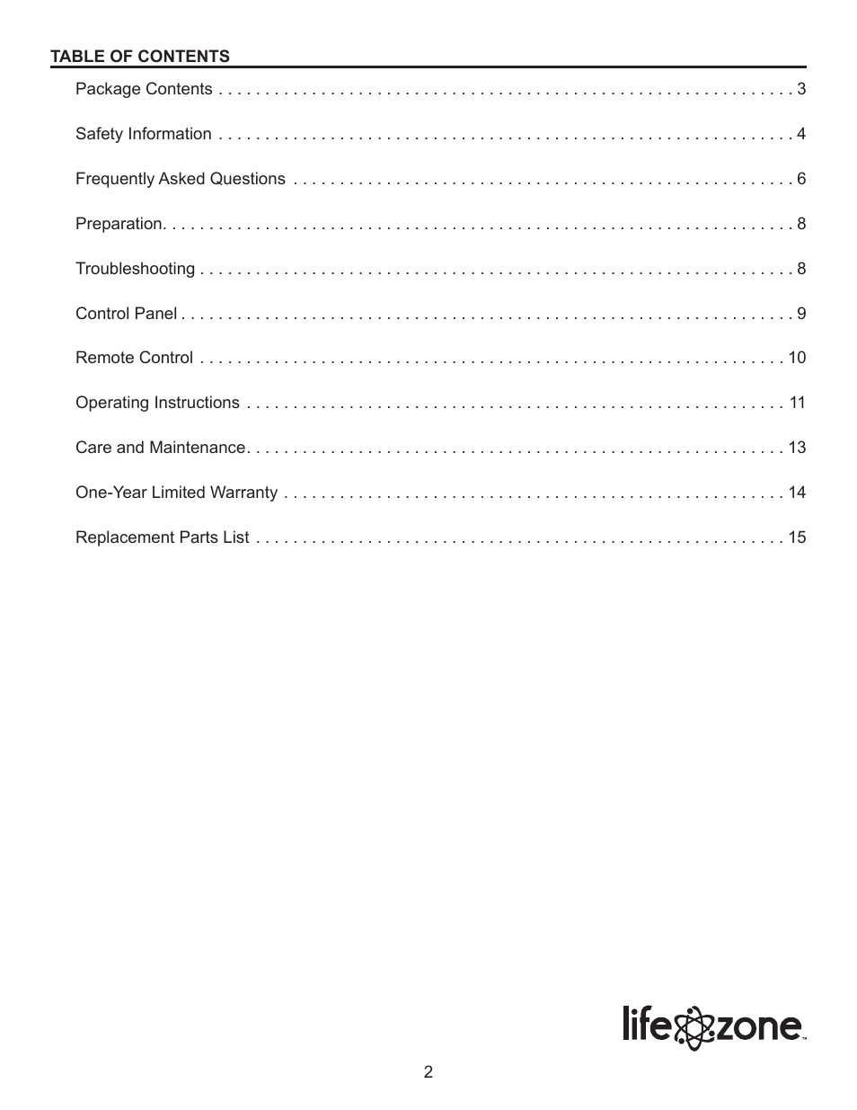 Lifesmart LS2001FRP-WD User Manual | Page 2 / 15