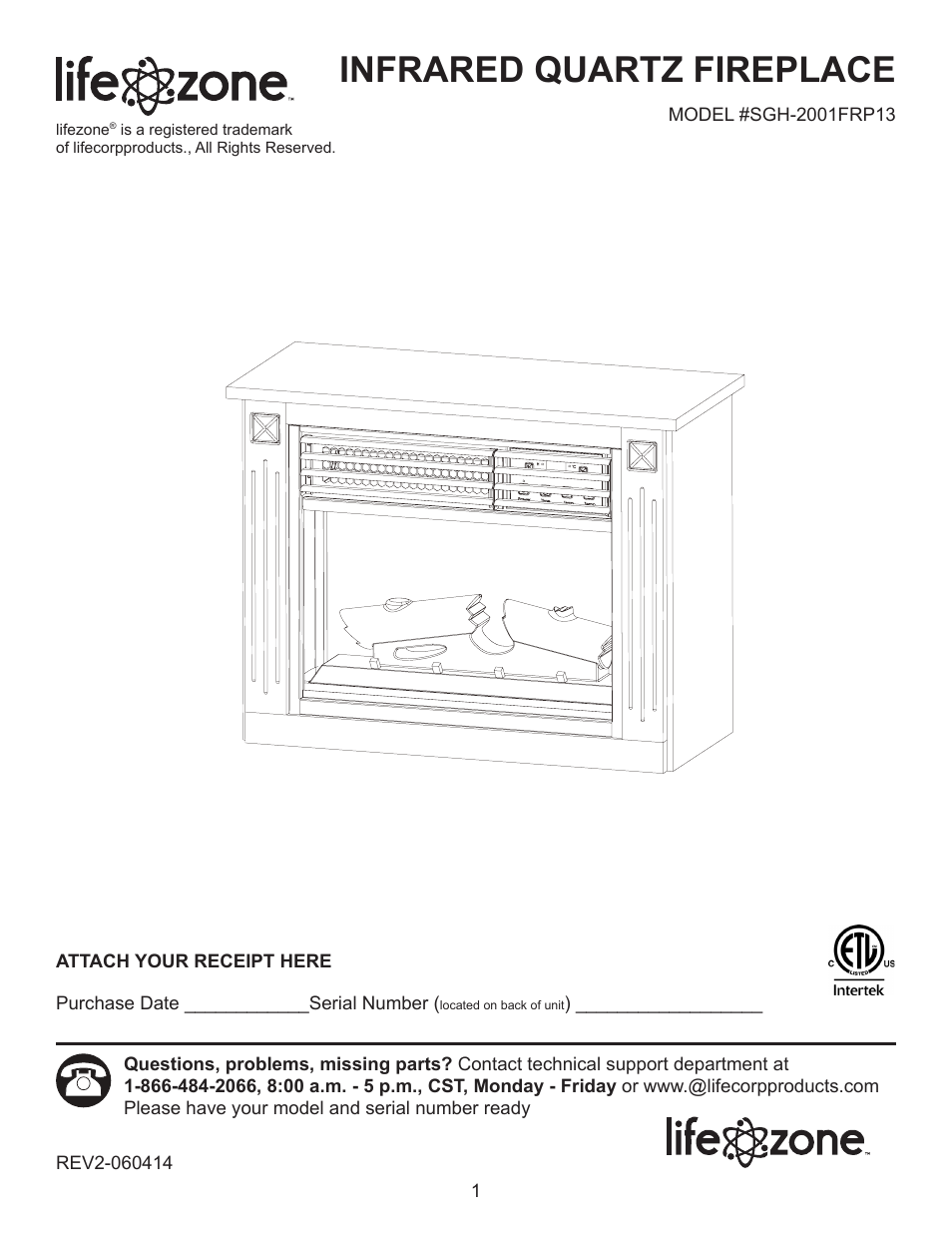 Lifesmart SGH-2001FRP13 User Manual | 15 pages