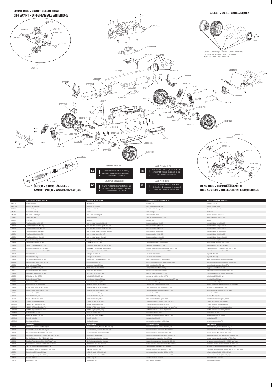 En fr de it | Losi 1/24 Micro SCTE 4WD RTR User Manual | Page 4 / 6