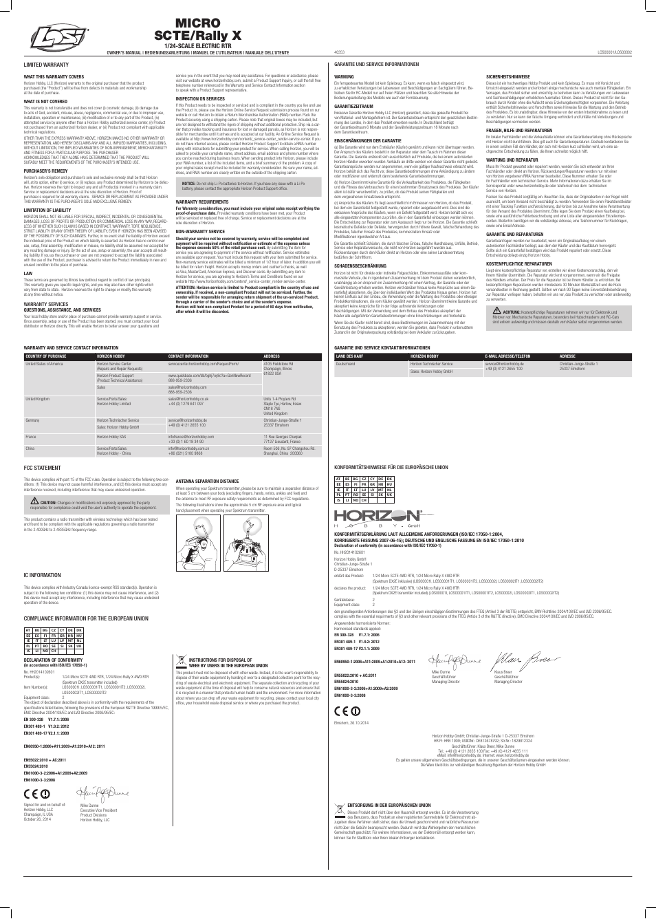 Micro scte/rally x | Losi 1/24 Micro SCTE 4WD RTR User Manual | Page 5 / 6