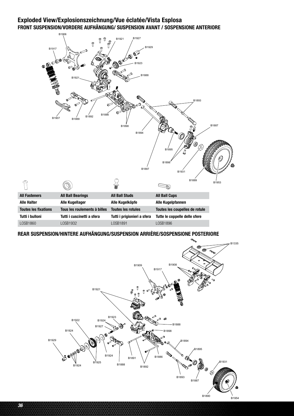 Losi LOSB0224T2 User Manual | Page 36 / 40