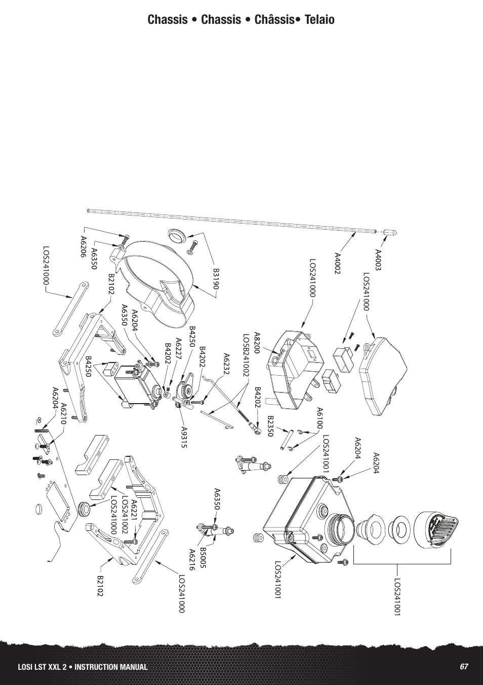 Chassis • chassis • châssis• telaio | Losi LOS04002 User Manual | Page 25 / 30