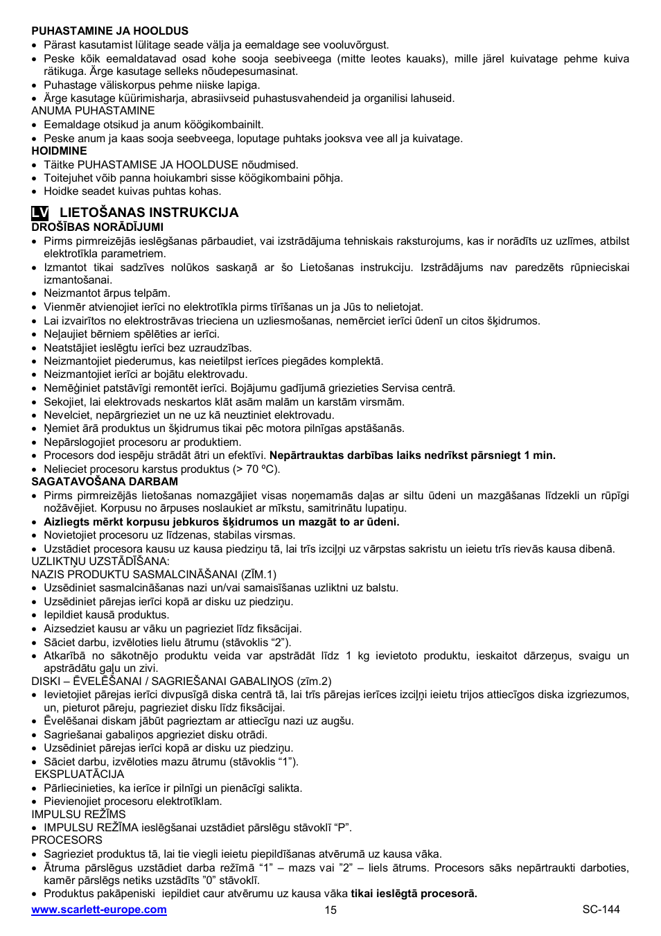 Scarlett SC-144 User Manual | Page 15 / 21