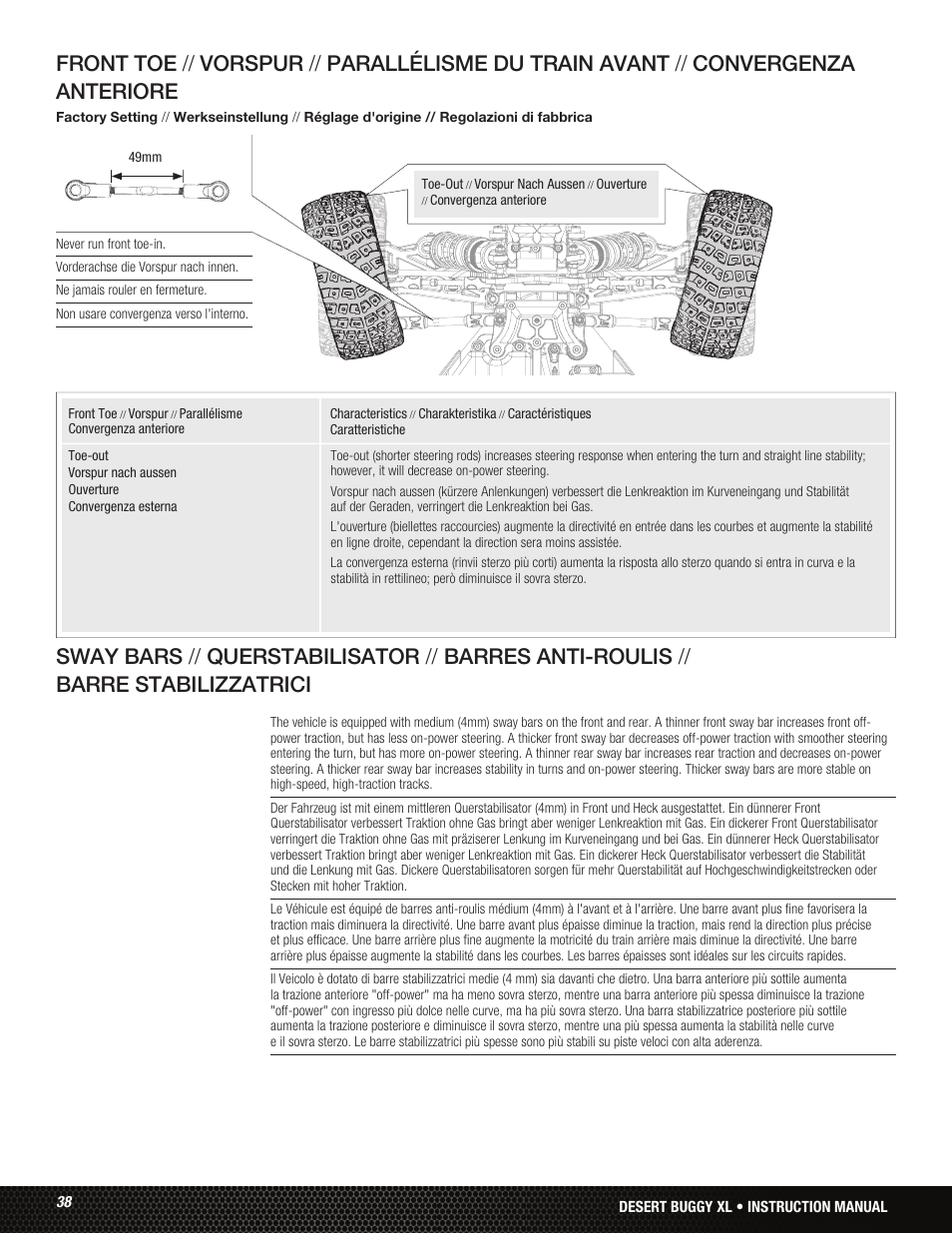 Losi LOS05001 User Manual | Page 38 / 86